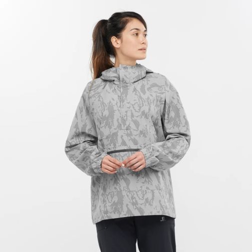 Dámské Větrovka Salomon Outlife Ripstop Half Zip Šedé | CZ 50RVYDX